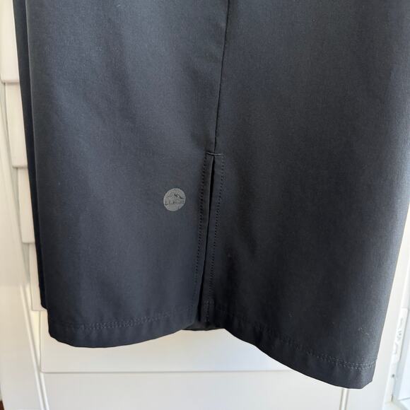 L. L. BEAN Pants Womens M Black Wide Leg Cropped Active Athletic Travel - Picture 5 of 9